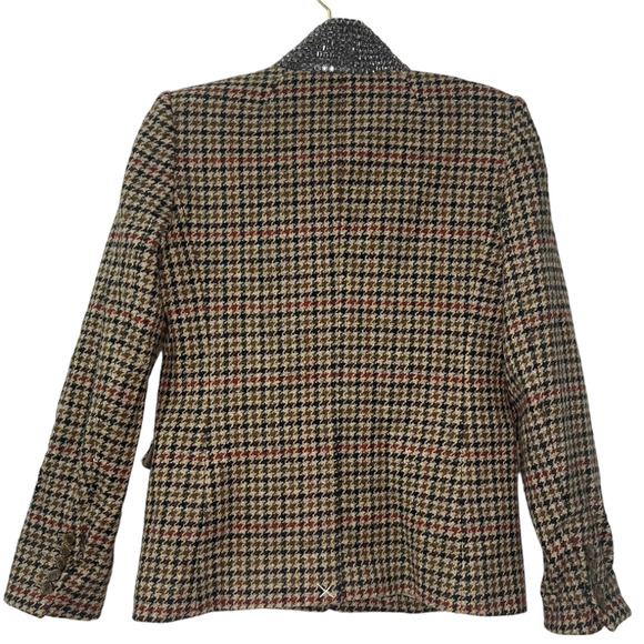 J. Crew Multicolor Plaid Blazer with Bling Collar - Picture 3 of 3